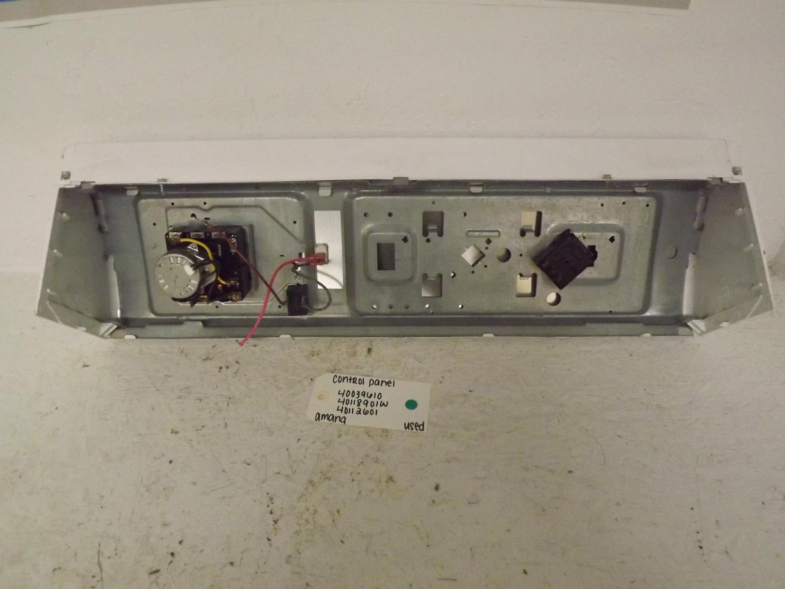 Amana Dryer 40039610 40118901W 40112601 Control Panel Used Amana Dryer 40039610 40118901W 40112601 Control Panel Used